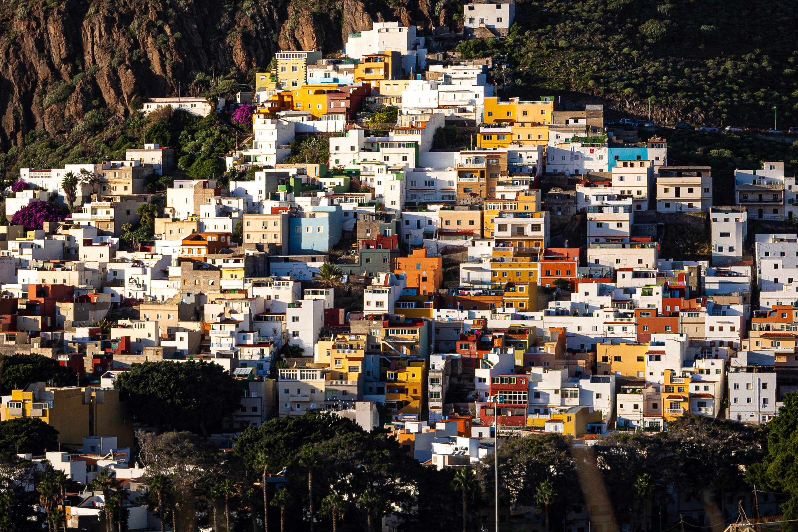 bunte Häuser von San Andres auf Teneriffa
